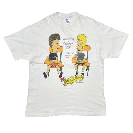 BEAVIS AND BUTT-HEAD ASAP ROCKY WEARING KNOWLEDGE IS STUPID 1993 HANES XL 9156