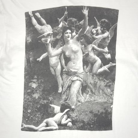 OLD&VINTAGE EARTH ANGEL ART WHITE HANES LARGE 4044