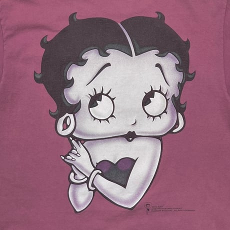 BETTY BOOP 1994 BB LOGO BETTY BOOP WEAR PARODY DESIGN WINE RED CHANGES XL 4078