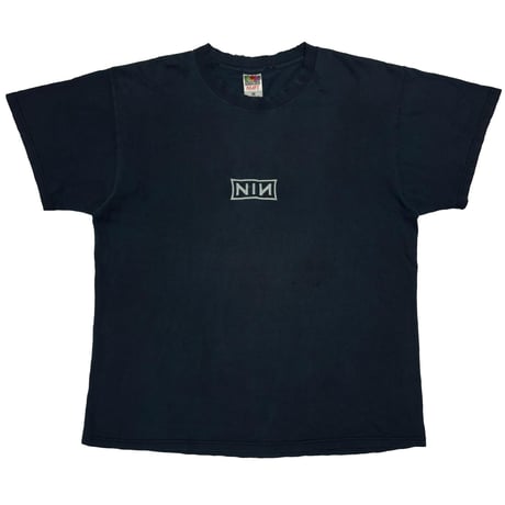NINE INCH NAILS EMBROIDERY BOX LOGO FRUIT OF THE LOOM HEAVY XL 0111