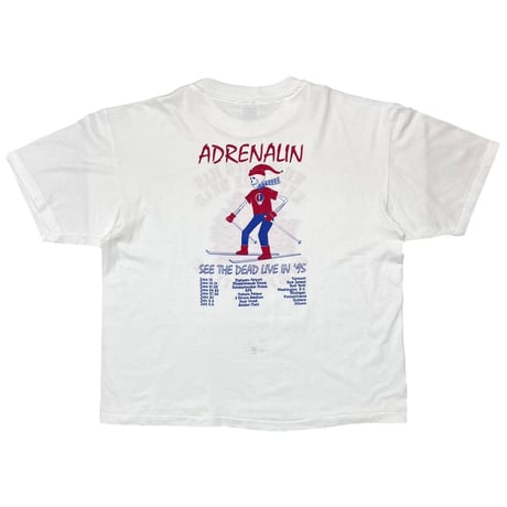 GRATEFUL DEAD ADRENALIN SEE THE DEAD LIVE IN 1995 WHITE HANES XL 2781