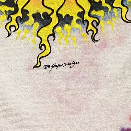 OLD VINTAGE 90S SMILE TIE DYE TOTAL ECLIPSE TEE STEDMAN XL STEDMAN BY HANES 8481