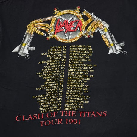 SLAYER CLASH OF THE TITANS TOUR 1991 BROCKUM LARGE 5632