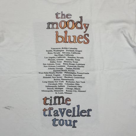 THE MOODY BLUES TIME TRAVELER TOUR WHITE BROCKUM XL 6573