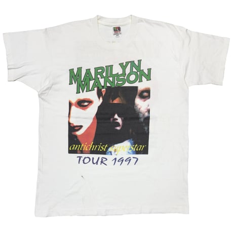 MARILYN MANSON ANTICHRIST SUPERSTAR BOOTLEG WHITE FRUIT OF THE LOOM XL 1089