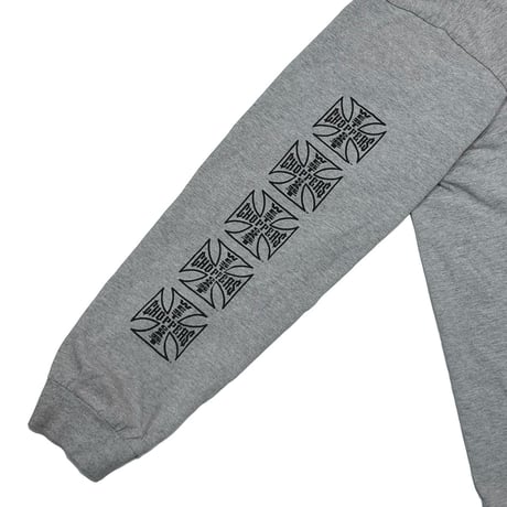 WEST COAST CHOPPERS IRON CROSS LS ASH GREY FITS XXL 4209