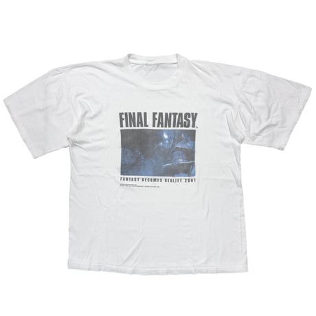 FINAL FANTASY MOVIE PROMO FANTASY BECOMES REALITY 2001 WHITE FITS XL 9041