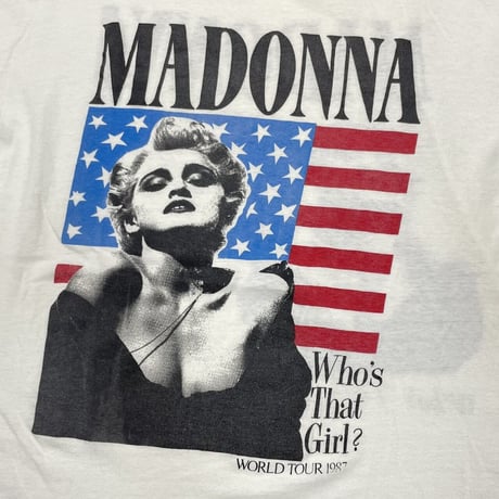 MADONNA Who's That Girl ? WORLD TOUR 1987 WHITE FITS XL 9363