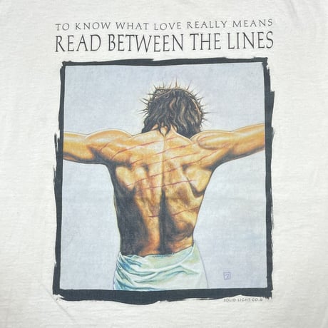 OLD&VINTAGE JESUS READ BETWEEN THE LINES WHITE ANVIL LARGE