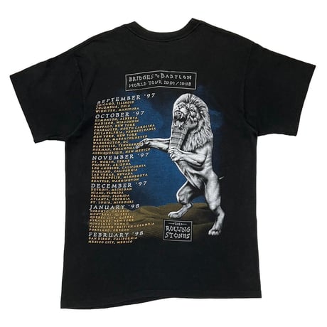 ROLLING STONES BRIDGES TO BABYLON WORLD TOUR 1997 BLACK anvil LARGE 4893