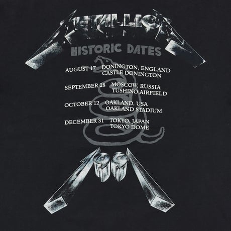 METALLICA 1991 4FACES HISTORIC DATES METALLICA TAG LARGE 1206