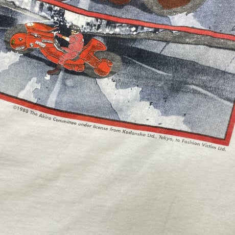 AKIRA 1988 KANEDA BIKE TEE WHITE FRUIT OF THE LOOM LARGE 5865
