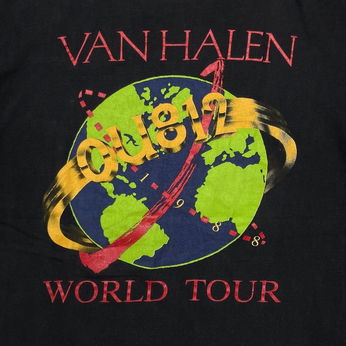 VAN HALEN OU812ワールドツアー Tシャツ Van Halen OU812 World Tour Shirt – ReproTees.com