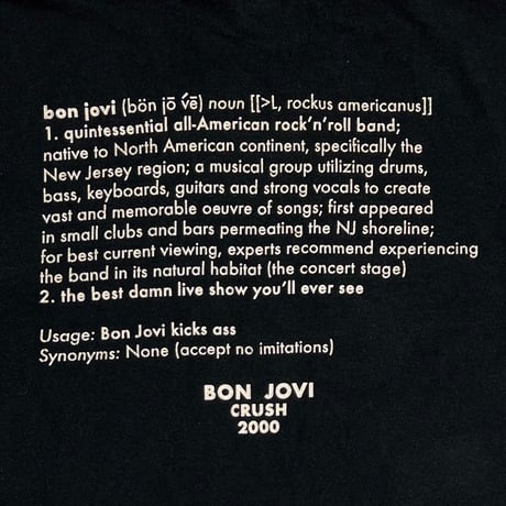BON JOVI 2000 CRUSH TOUR LARGE 8273