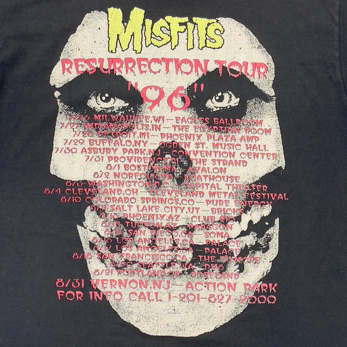 MISFITS 1996 RESURRECTION FRUIT OF THE LOOM XL