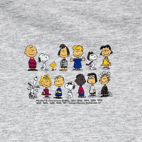 PEANUTS ORIGINAL GRUNGE ASH GREY LARGE 4215
