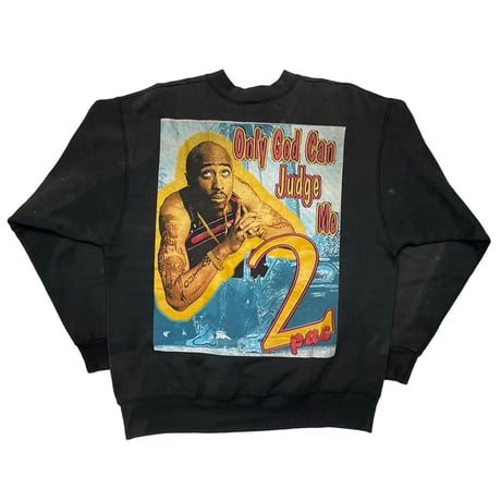 2PAC ONLY GOD CAN JUDGE ME RAP DESIGN CREWNECK SWEAT XL 1284