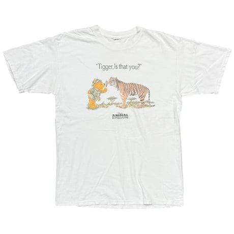 DISNEY VINTAGE THE ANIMAL KINGDOM "Tigger, is that you?" POOH WHITE FITS LARGE 6669