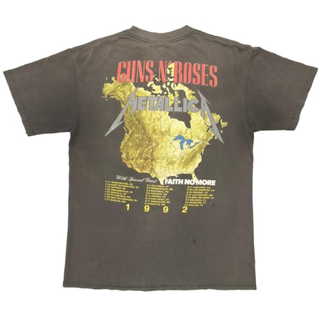 GUNS N' ROSES x METALLICA x FAITH NO MORE 1992 TOUR BROCKUM FITS LARGE 6744