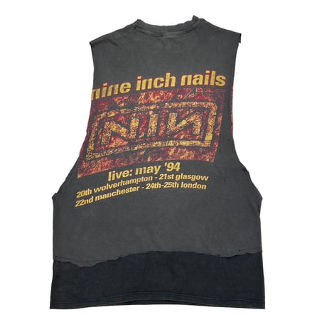 NINE INCH NAILS LIVE MAY 1994 SLEEVELES HANES LARGE 6580