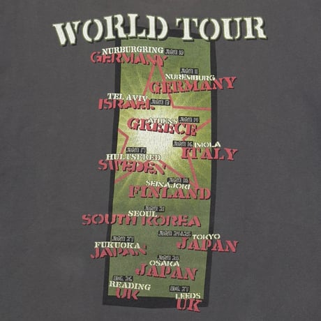 RAGE AGAINST THE MACHINE 2000 WORLD TOUR CHACOAL GIANT FITS LARGE 2238