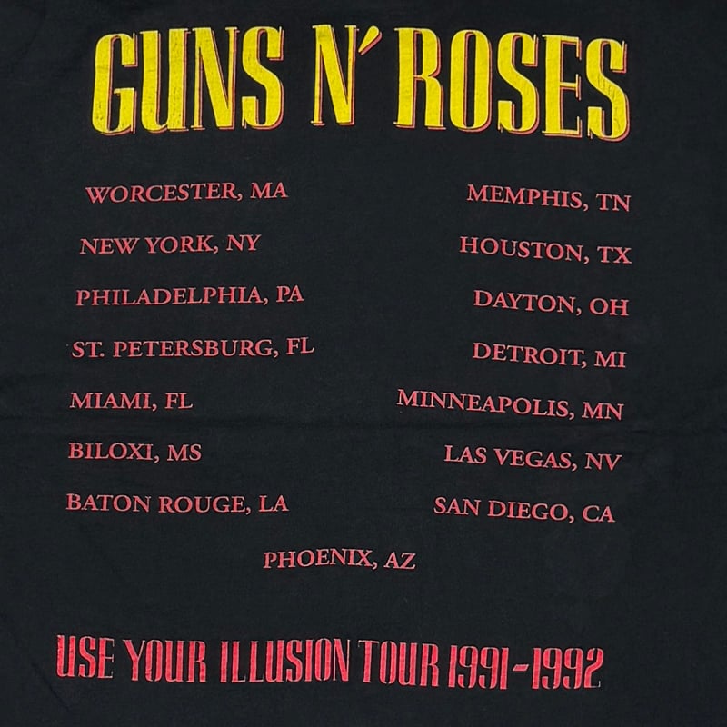 GUNS N' ROSES CROSS SKULL USE YOUR ILLUSION TOU