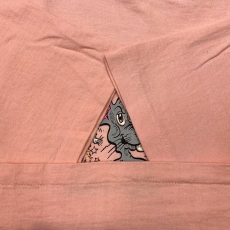 OLD &VINTAGE HERE KITTY TEE PINK XL 3220