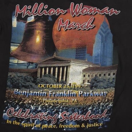 MILLION WOMAN MARCH 1997 BENJAMIN FRANKLIN PARKWAY RAP DESIGN XL 6838