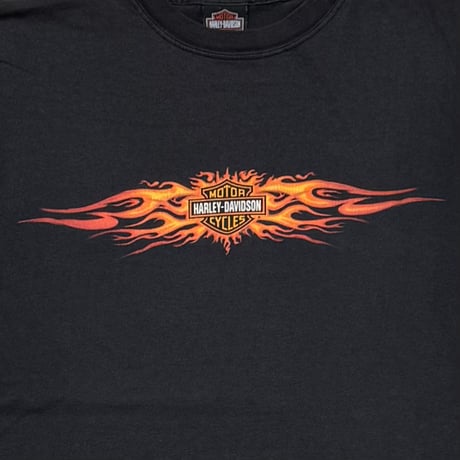 HARLEY DAVIDSON 2002 FLAME SKULL SLEEVES HOLLYWOOD CALIFORNIA USA LS XL 7919