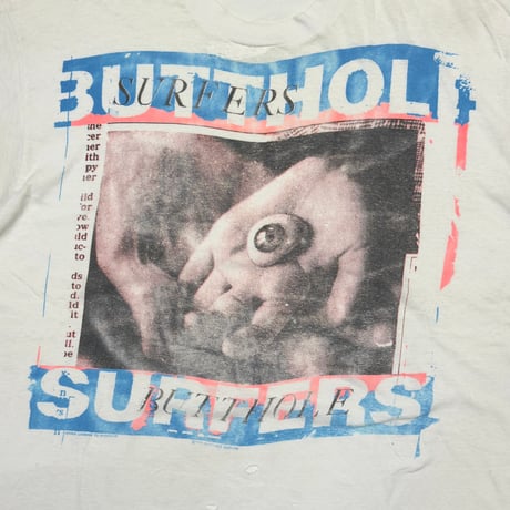 BUTTHOLE SURFERS 1988 EYE IN HAND WHITE FITS XL 8424