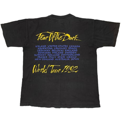 IRON MAIDEN 1992 FEAR OF THE DARK WORLD TOUR 1992 FITS XL 0708
