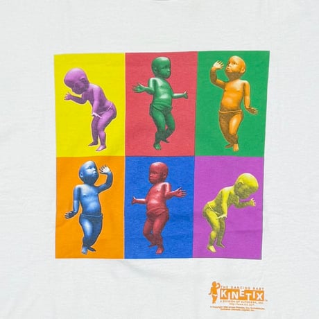 OLD & VINTAGE KINETIX THE DANCING BABY Andy Warhol PARODY WHITE XL 4922