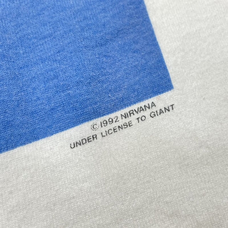NIRVANA NEVERMIND 1992 WHITE GIANT BY TULTEX XL