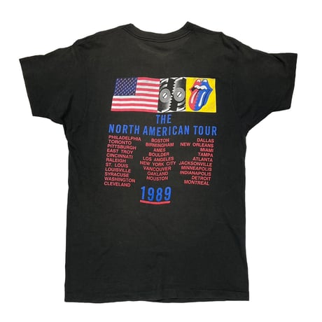 ROLLING STONES 1989 THE NORTH AMERICAN TOUR RIP & TONGUE FITS LARGE 0205