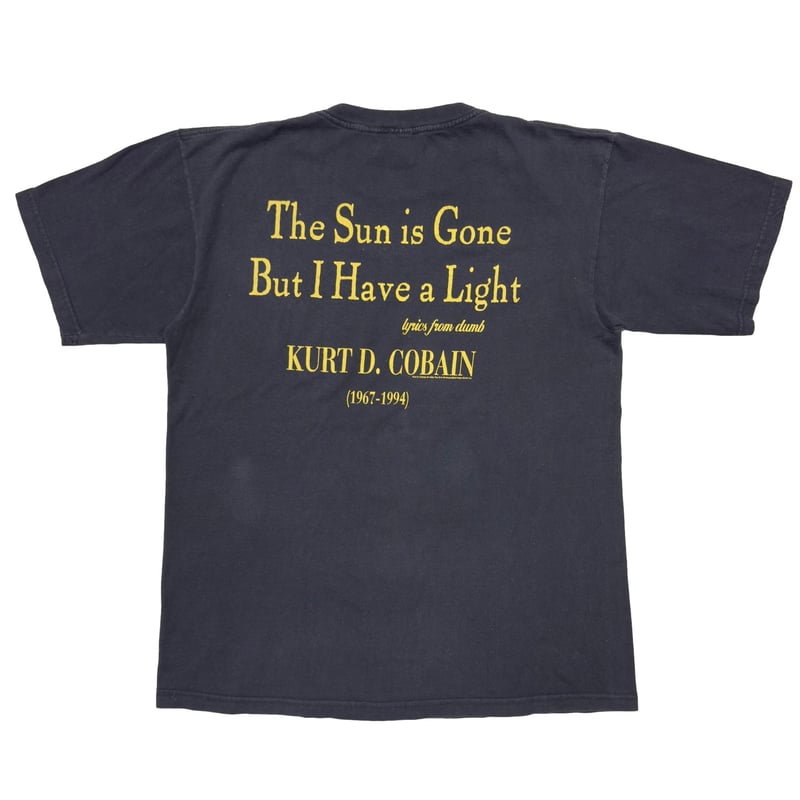  Cobain Sun is Gone Tシャツ 追悼 フェード NIRVANA KURT COBAIN MEMORIAL RHE SUN IS GONE GI
