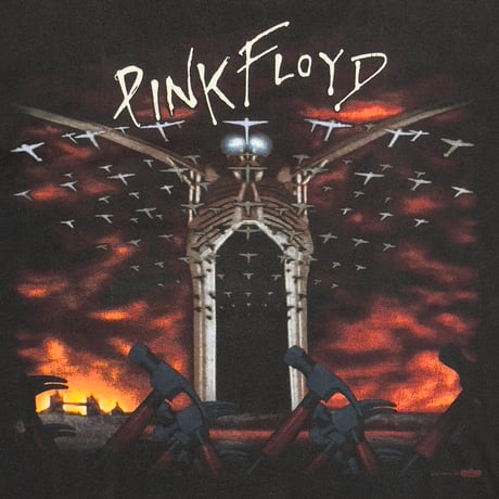 PINK FLOYD 1997 THE WALL WINTER LAND MONOCHROME TAG LARGE 0339
