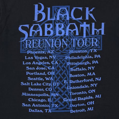 BLACK SABBATH REUNION TOUR  DOUBLE SIDE  ROYAL AVALON XL 4625