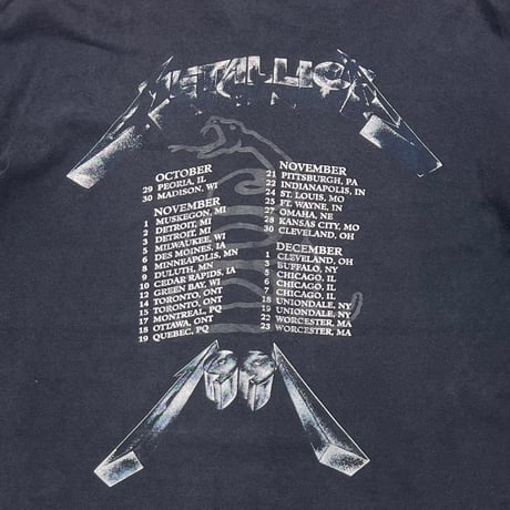 METALLICA 1991 4FACE TOUR FITS XL 8353