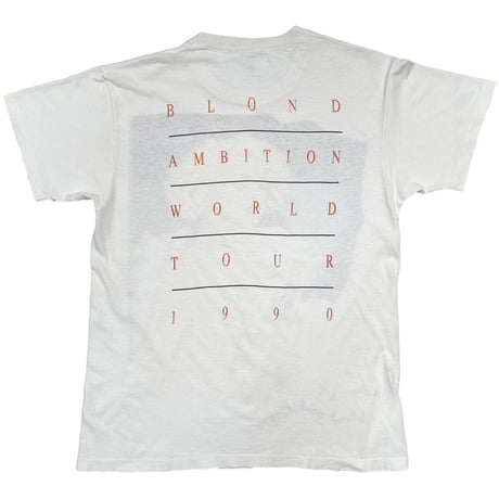 MADONNA BLOND AMBITION WORLD TOUR 1990 WHITE HANES LARGE 3818