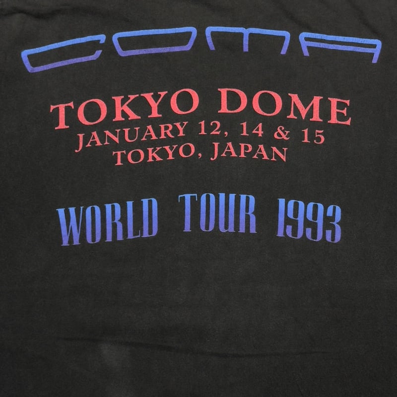 90's GUNS N' ROSES COMA World Tour T-シャツ GUNS N' ROSES COMA WORLD TOUR 1992 FITS XL 8117