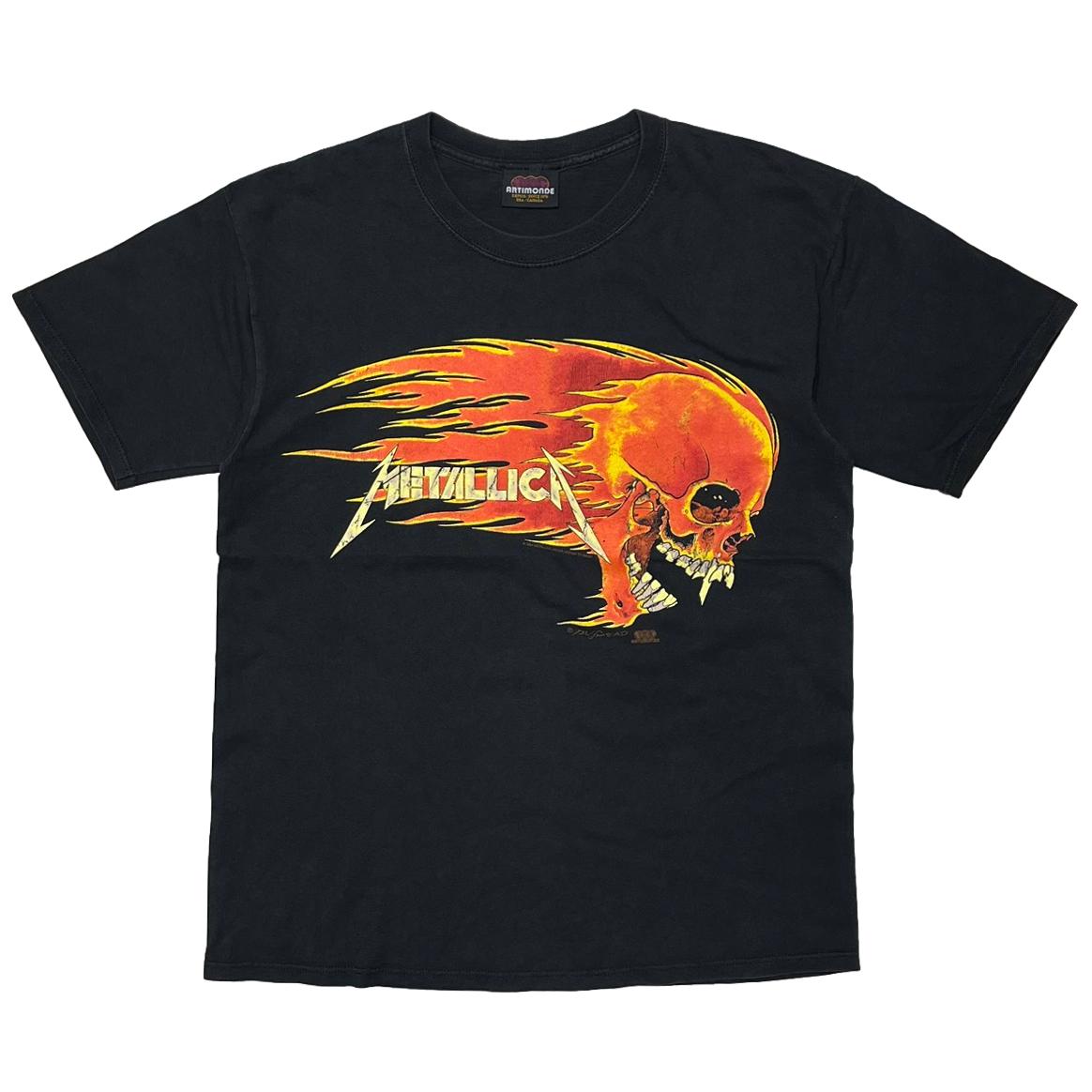 LLICA PUSHEAD Side Flame Skull ステッカー METALLICA PUSHEAD SIDE FLAME SKULL ARTIMONDE LA