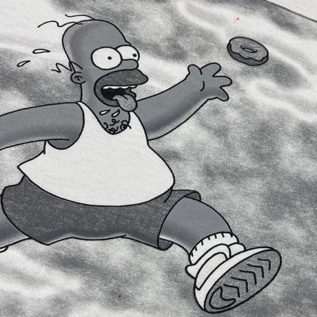 THE SIMPSONS JUST DONUT. nike parody MONOCHROME WHITE FITS LARGE 7710