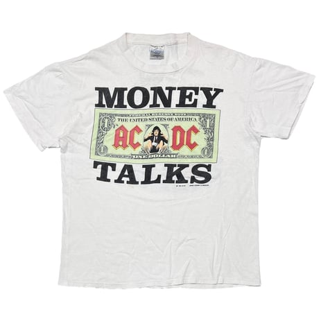 AC/DC 1990 MONEY TALKS WORLD TOUR 1990/1991 WHITE BROCKUM XL 0834