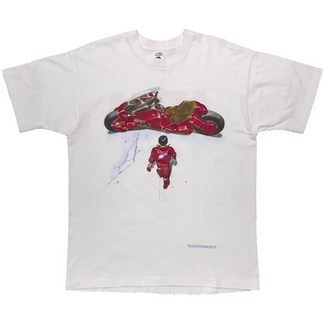 AKIRA 1988 KANEDA BIKE TEE WHITE FRUIT OF THE LOOM LARGE 6367