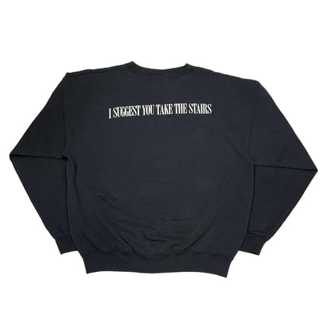 DISNEY VINTAGE MICKEY TOWER OF TERROR CREWNECK SWEAT BLACK LARGE 2218