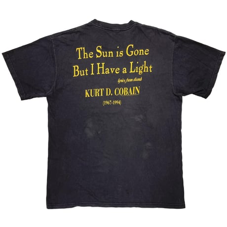 NIRVANA 1995 KURT COBAIN MEMORIAL THE SUN IS GONE FITS XL-XXL 5440
