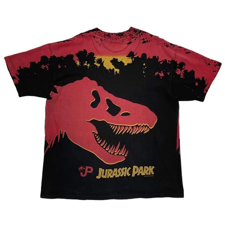 JURASSIC PARK 1993 T-REX ALL OVER PRINT TEE TRADEMARK XL 5402