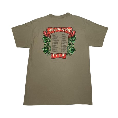 PAGE & PLANT WALKING INTO CLARKSDALE TOUR 1998 TRAVIS SCOTT WEARING TULTEX LARGE 1169