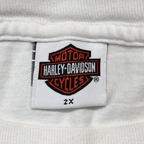 HARLEY DAVIDSON SANDIEGO 1998 CALIFORNIA BLUE FLAME LS WHITE XXL 1806