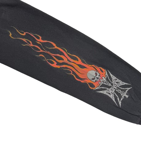 WEST COAST CHOPPERS 	FLAMING ARM SKULL RED CROSS LS XL 0001